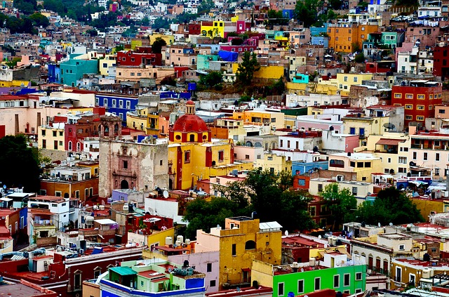 メキシコ, 色, 旅行, カラフルです, 観光,  伝統的な 文化,グアナファト市, アーキテクチャ