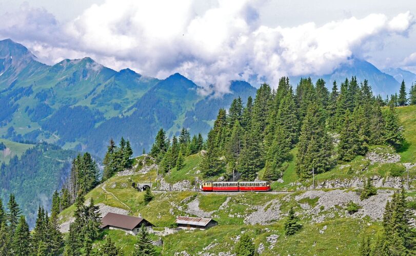 cable railway, schynige platte, view mountain