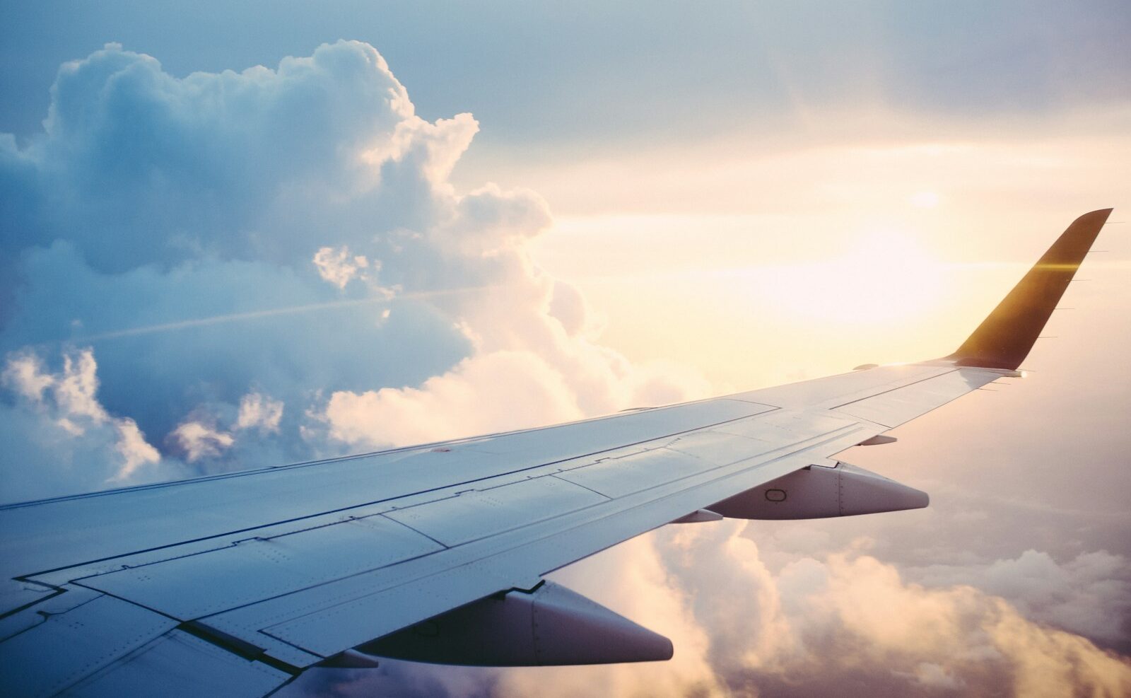 aerial photography of airliner
