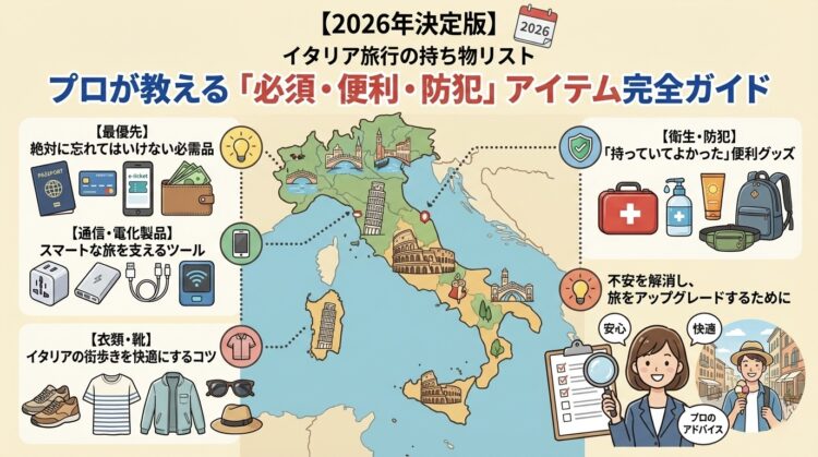2026年決定版：旅行のプロが教える「必須・便利・防犯」アイテム完全ガイド。