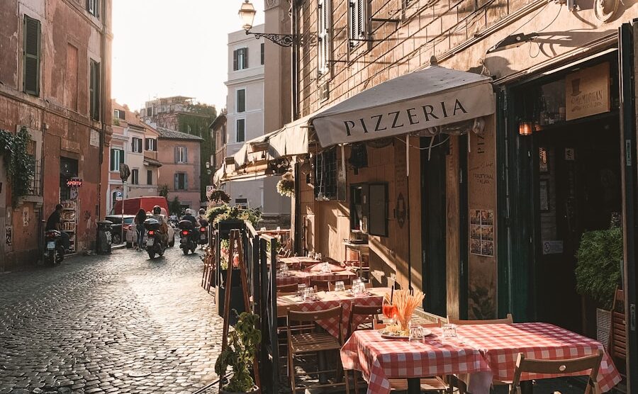 トラステヴェレはテベレ川の向こうという意味の美味しい下町。