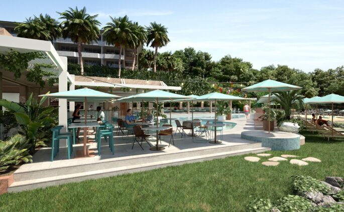 サンデーズのプールエリア