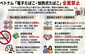 ベトナムで電子たばこ・加熱式たばこは禁止