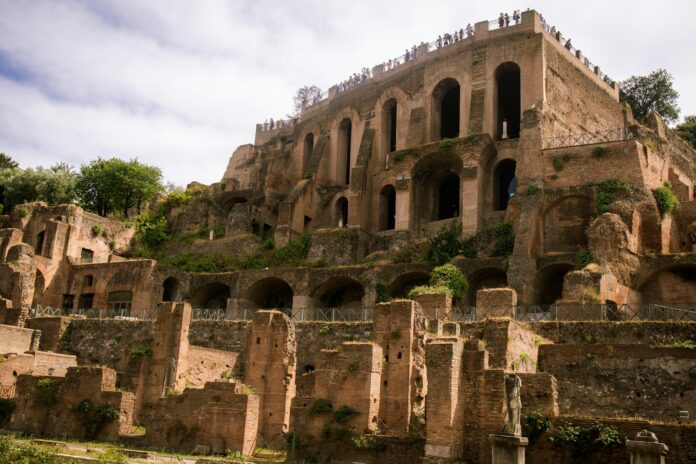 an old coliseum with many arches
